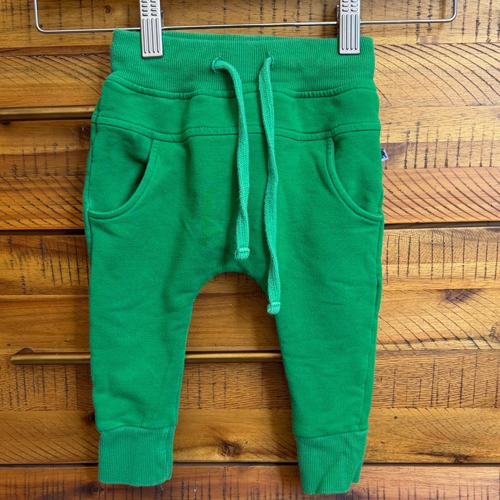 Bums & Roses Baby Kids Green Pull-On Jogger Pants - Brand